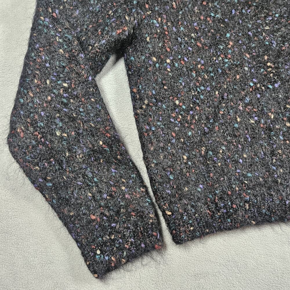Vintage Cape Isle Knitters Cardigan Sweater Womens L Mohair Blend Flecked Button - Picture 3 of 12